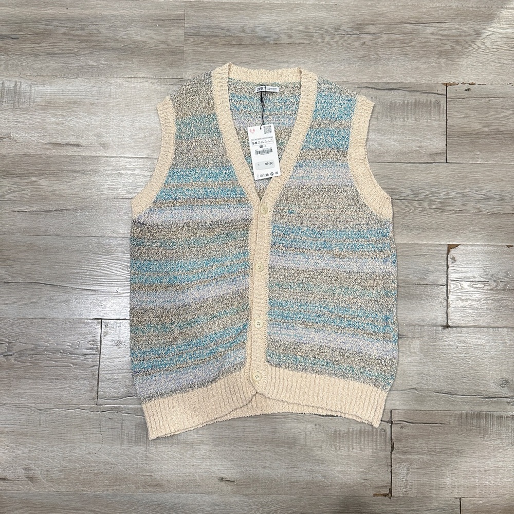 zara knit vested